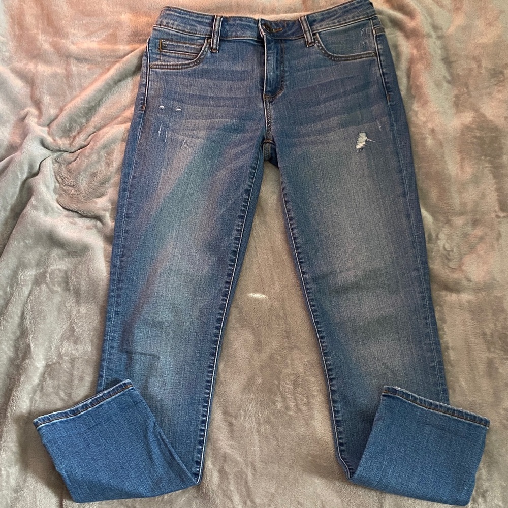 Kut from the Kloth Blue - Catherine Mid Rise Boyfriend Straight Leg Jeans - Sz4